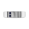 Thumbnail Image 3 of Now + Forever Men’s Blue Sapphire Wedding Band 10K White Gold