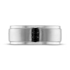 Thumbnail Image 3 of Now + Forever Men’s Round-Cut Black Diamond Wedding Band 1/6 ct tw 10K White Gold