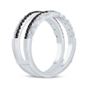 Thumbnail Image 2 of Now + Forever Round-Cut Black & White Diamond Enhancer Ring 5/8 ct tw 14K White Gold