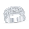 Thumbnail Image 1 of Now + Forever Men’s Round-Cut Diamond Wedding Band 2 ct tw 10K White Gold