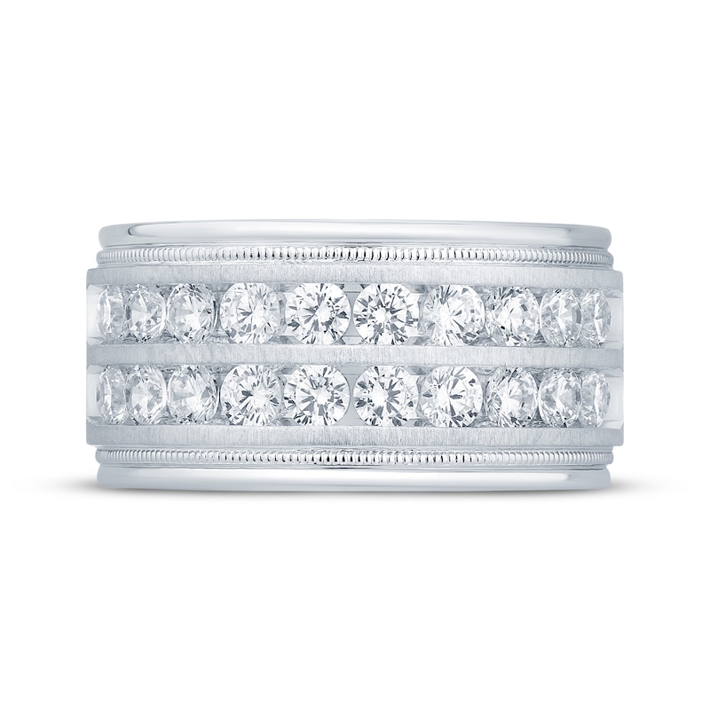 Main Image 3 of Now + Forever Men’s Round-Cut Diamond Wedding Band 2 ct tw 10K White Gold