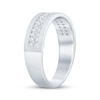 Thumbnail Image 2 of Now + Forever Men’s Round-Cut Diamond Wedding Band 1/2 ct tw 10K White Gold