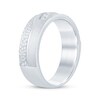 Thumbnail Image 2 of Now + Forever Men’s Round-Cut Diamond Hammered Finish Wedding Band 1/4 ct tw 10K White Gold