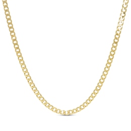 Curb Chain Necklace 3.9mm Solid 10K Yellow Gold 18”