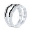 Thumbnail Image 2 of Now + Forever Round-Cut Black & White Diamond Scalloped Enhancer Ring 3/4 ct tw 14K White Gold