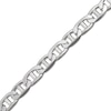 Thumbnail Image 2 of Diamond-Cut Mariner Chain Necklace 8mm Solid Sterling Silver 22&quot;