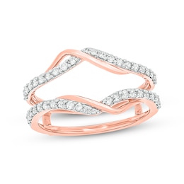 Now + Forever Round-Cut Diamond Enhancer Ring 1/2 ct tw 14K Rose Gold