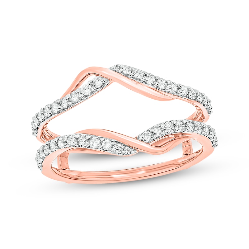Main Image 1 of Now + Forever Round-Cut Diamond Enhancer Ring 1/2 ct tw 14K Rose Gold