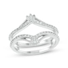 Thumbnail Image 1 of Now + Forever Baguette & Round-Cut Diamond Enhancer Ring 1/2 ct tw 14K White Gold
