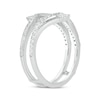 Thumbnail Image 2 of Now + Forever Baguette & Round-Cut Diamond Enhancer Ring 1/2 ct tw 14K White Gold