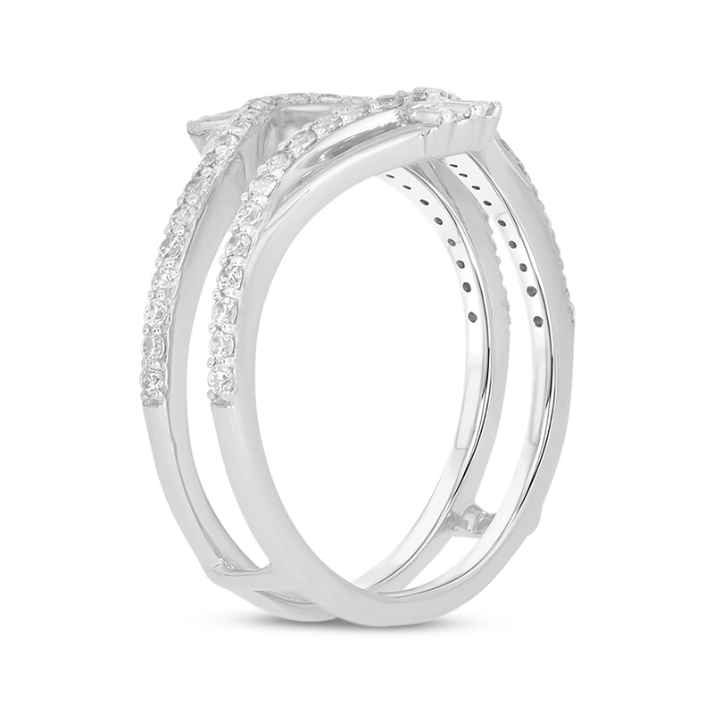 Main Image 2 of Now + Forever Baguette & Round-Cut Diamond Enhancer Ring 1/2 ct tw 14K White Gold