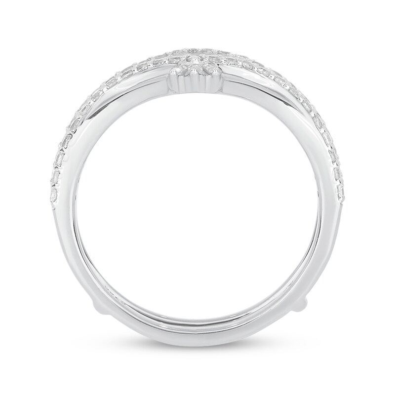 Main Image 3 of Now + Forever Baguette & Round-Cut Diamond Enhancer Ring 1/2 ct tw 14K White Gold