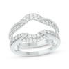 Thumbnail Image 1 of Now + Forever Round-Cut Diamond Double-Row Enhancer Ring 3/4 ct tw 14K White Gold
