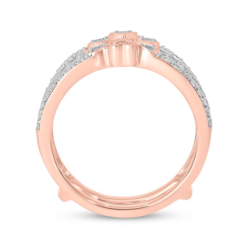 Main Image 3 of Now + Forever Vintage-Style Round-Cut Diamond Double-Row Enhancer Ring 3/4 ct tw 14K Rose Gold