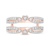 Thumbnail Image 4 of Now + Forever Vintage-Style Round-Cut Diamond Double-Row Enhancer Ring 3/4 ct tw 14K Rose Gold