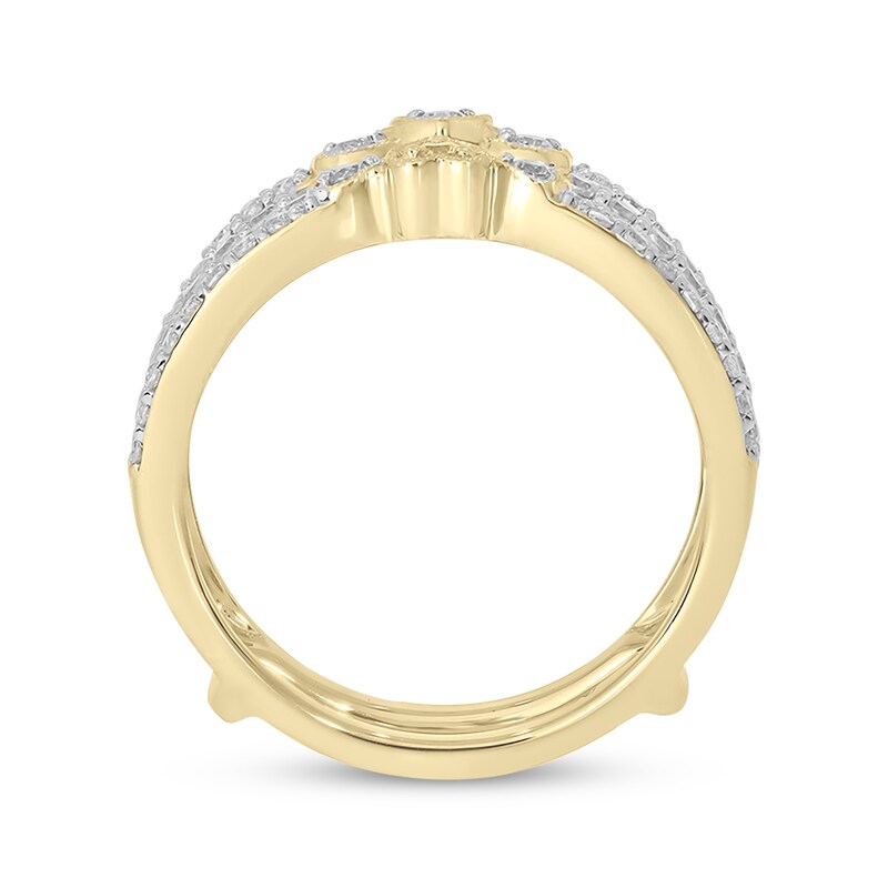 Main Image 3 of Now + Forever Vintage-Style Round-Cut Diamond Double-Row Enhancer Ring 3/4 ct tw 14K Yellow Gold