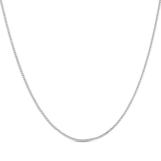 Solid Bead Chain Necklace 1.5mm Sterling Silver 18"