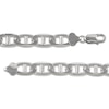 Thumbnail Image 2 of Diamond-Cut Solid Mariner Chain Bracelet 9.8mm Sterling Silver 8.5"