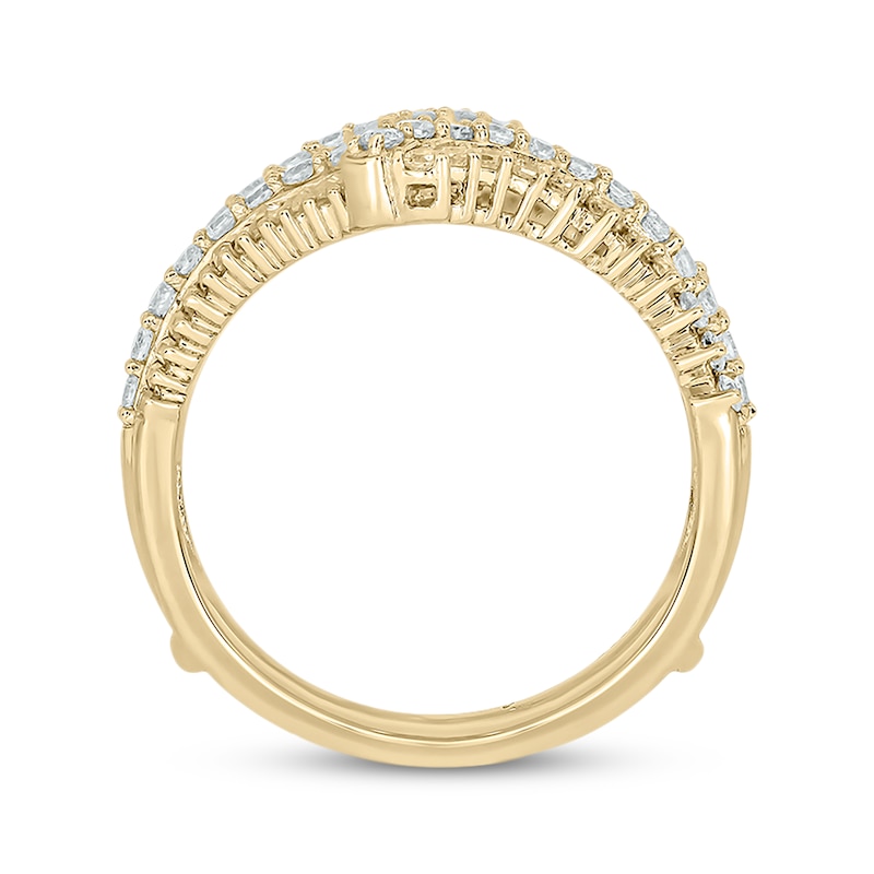 Main Image 3 of Now + Forever Baguette & Round-Cut Diamond Enhancer Ring 1 ct tw 14K Yellow Gold
