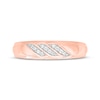 Thumbnail Image 4 of Now + Forever Men’s Round-Cut Diamond Wedding Band 1/10 ct tw 10K Rose Gold