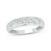 Thumbnail Image 1 of Now + Forever Men’s Round-Cut Diamond Wedding Band 1/10 ct tw 10K White Gold
