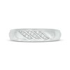 Thumbnail Image 4 of Now + Forever Men’s Round-Cut Diamond Wedding Band 1/10 ct tw 10K White Gold