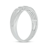 Thumbnail Image 2 of Now + Forever Men’s Round-Cut Diamond Three-Row Wedding Band 1/6 ct tw 10K White Gold