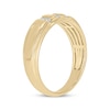 Thumbnail Image 2 of Now + Forever Men’s Round-Cut Diamond Three-Row Wedding Band 1/6 ct tw 10K Yellow Gold