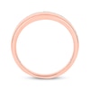 Thumbnail Image 3 of Now + Forever Men’s Round-Cut Diamond Arched Row Wedding Band 1/4 ct tw 10K Rose Gold
