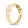 Thumbnail Image 2 of Now + Forever Men’s Round-Cut Diamond Arched Row Wedding Band 1/4 ct tw 10K Yellow Gold
