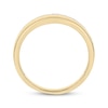 Thumbnail Image 3 of Now + Forever Men’s Round-Cut Diamond Arched Row Wedding Band 1/4 ct tw 10K Yellow Gold