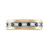 Thumbnail Image 3 of Now + Forever Men's Square-Cut Black & Baguette-Cut White Diamond Wedding Band 1/2 ct tw 10K Two-Tone Gold