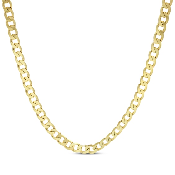 Solid Curb Chain Necklace 3.9mm 10K Yellow Gold 20”