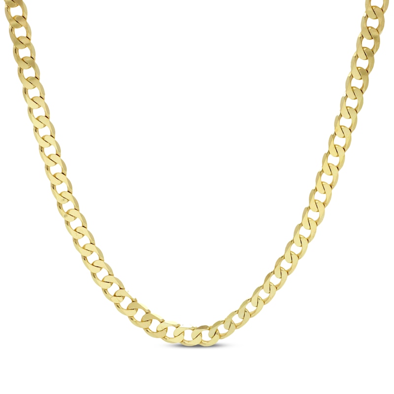 Solid Curb Chain Necklace 3.9mm 10K Yellow Gold 20”