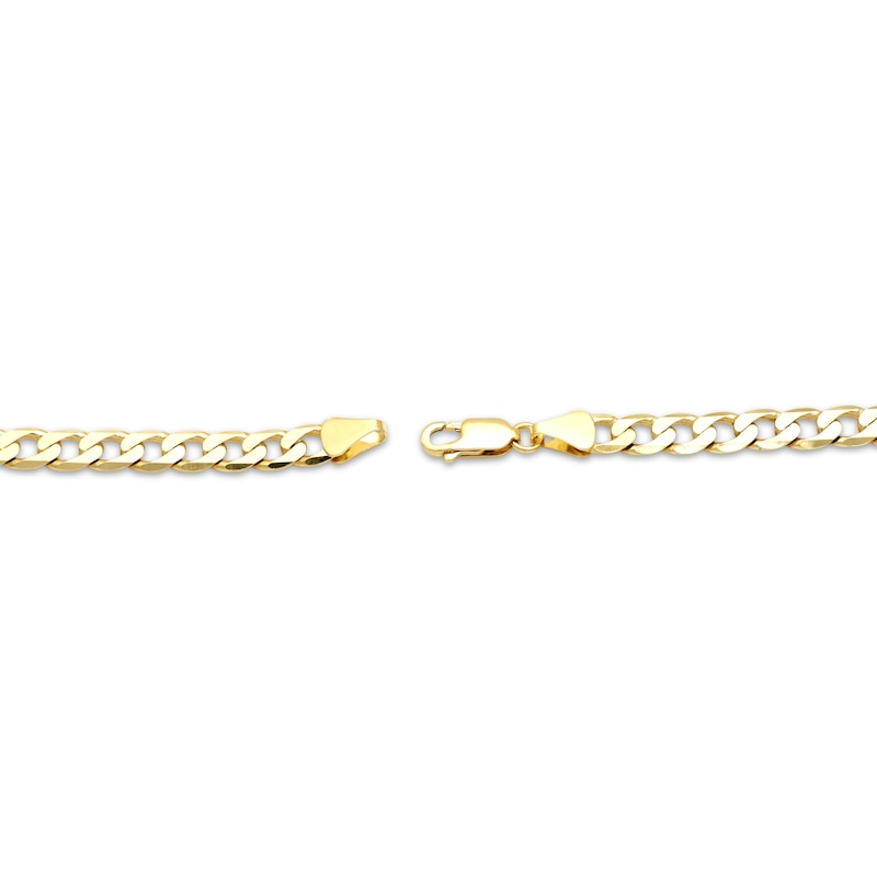 Solid Curb Chain Necklace 3.9mm 10K Yellow Gold 20”