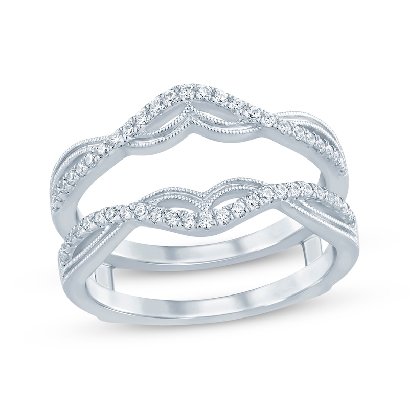 Main Image 1 of Now + Forever Diamond Milgrain Enhancer Ring 1/4 ct tw 14K White Gold