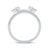 Thumbnail Image 3 of Now + Forever Baguette, Princess & Round-Cut Diamond Enhancer Ring 1/4 ct tw 14K White Gold