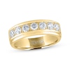 Thumbnail Image 1 of Men's THE LEO Diamond Wedding Band 1 ct tw Round-cut 14K Yellow Gold