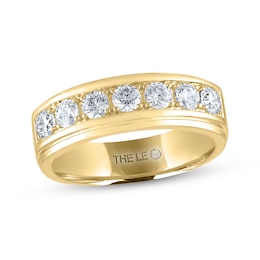 Men's THE LEO Diamond Wedding Band 1 ct tw Round-cut 14K Yellow Gold