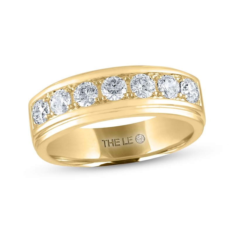 Men's THE LEO Diamond Wedding Band 1 ct tw Round-cut 14K Yellow Gold