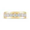 Thumbnail Image 3 of Men's THE LEO Diamond Wedding Band 1 ct tw Round-cut 14K Yellow Gold