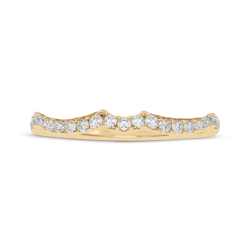 Main Image 3 of Now + Forever Lab-Grown Diamonds Contour Wedding Band 1/6 ct tw 14K Yellow Gold