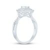 Thumbnail Image 1 of Round-Cut Diamond Double Cushion Frame Engagement Ring 1/2 ct tw 10K White Gold