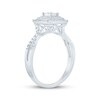 Thumbnail Image 1 of Round-Cut Diamond Double Cushion Frame Engagement Ring 1/2 ct tw 10K White Gold