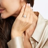 Thumbnail Image 3 of Round-Cut Diamond Double Cushion Frame Engagement Ring 1/2 ct tw 10K White Gold