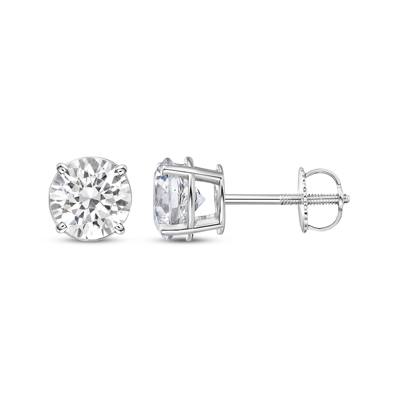 Main Image 1 of KAY Lab-Grown Diamonds Round-cut Solitaire Stud Earrings 2-1/2 ct tw 14K White Gold (I/SI2)