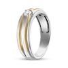 Thumbnail Image 2 of Now + Forever Men's Round-Cut Diamond Wedding Band 1/5 ct tw 10K Two-Tone Gold
