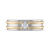Thumbnail Image 3 of Now + Forever Men's Round-Cut Diamond Wedding Band 1/5 ct tw 10K Two-Tone Gold