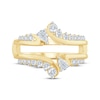 Thumbnail Image 3 of Now + Forever Pear-Shaped & Round-Cut Diamond Enhancer Ring 5/8 ct tw 14K Yellow Gold