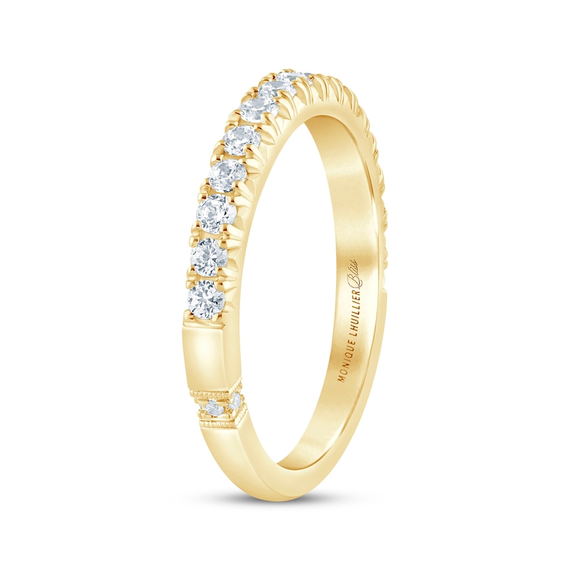 Main Image 2 of Monique Lhuillier Bliss Lab-Grown Diamond Anniversary Ring 1/2 ct tw 18K Yellow Gold
